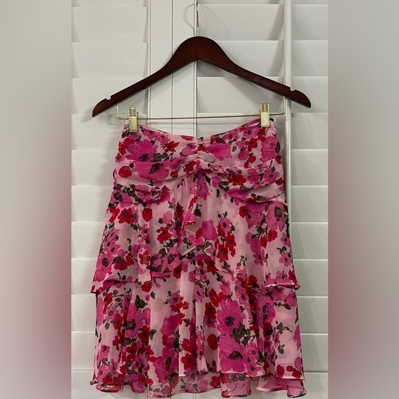 MISA Los Angeles Silk Elisa Floral Mini Skirt - Picture 2 of 9